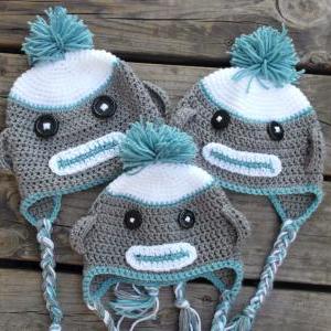 Crochet Sock Monkey Hat