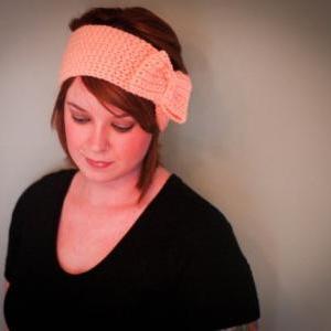 Crochet Bow Headband Earwarmer